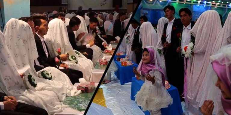 140 couples got married in mass in Kabul