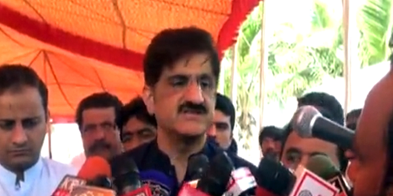 CM Sindh press briefing in Thatta
