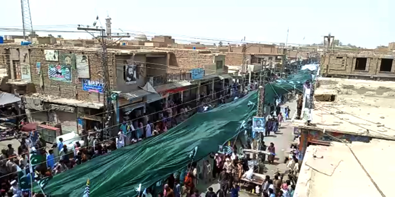 Longest green flag marched from Landi Kotal market