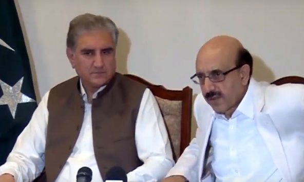 Shah Mehmood Qureshi meets Prime Minister AJK