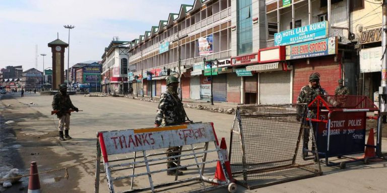 Kashmir valley under lockdown