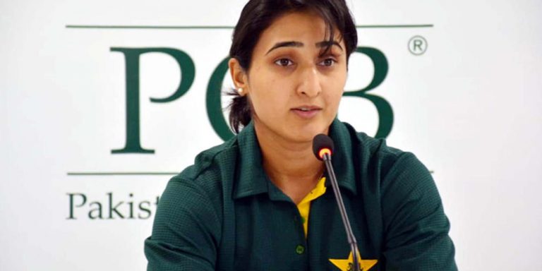 Bisma Maroof briefed media at Gaddafi Stadium, Lahore