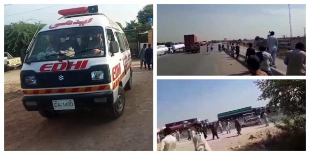 Karachi Super Highway firing
