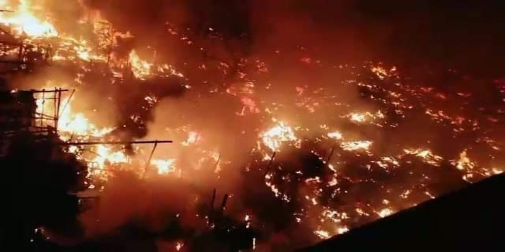 huge fire