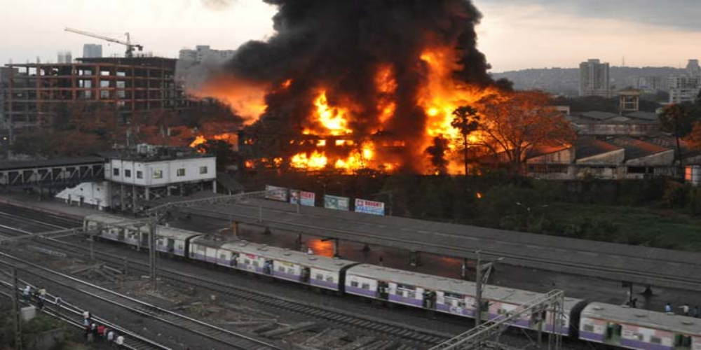 Railway fire