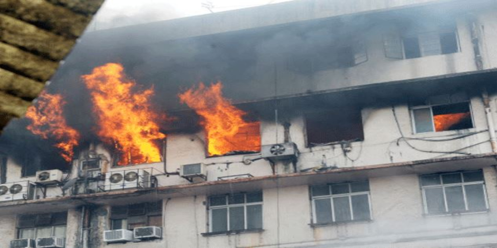 Flat fire in Hyderabad