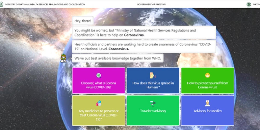 Ministry of Health Services launched a web portal that offers the latest data and updates about coronavirus outbreak Covid-19.
