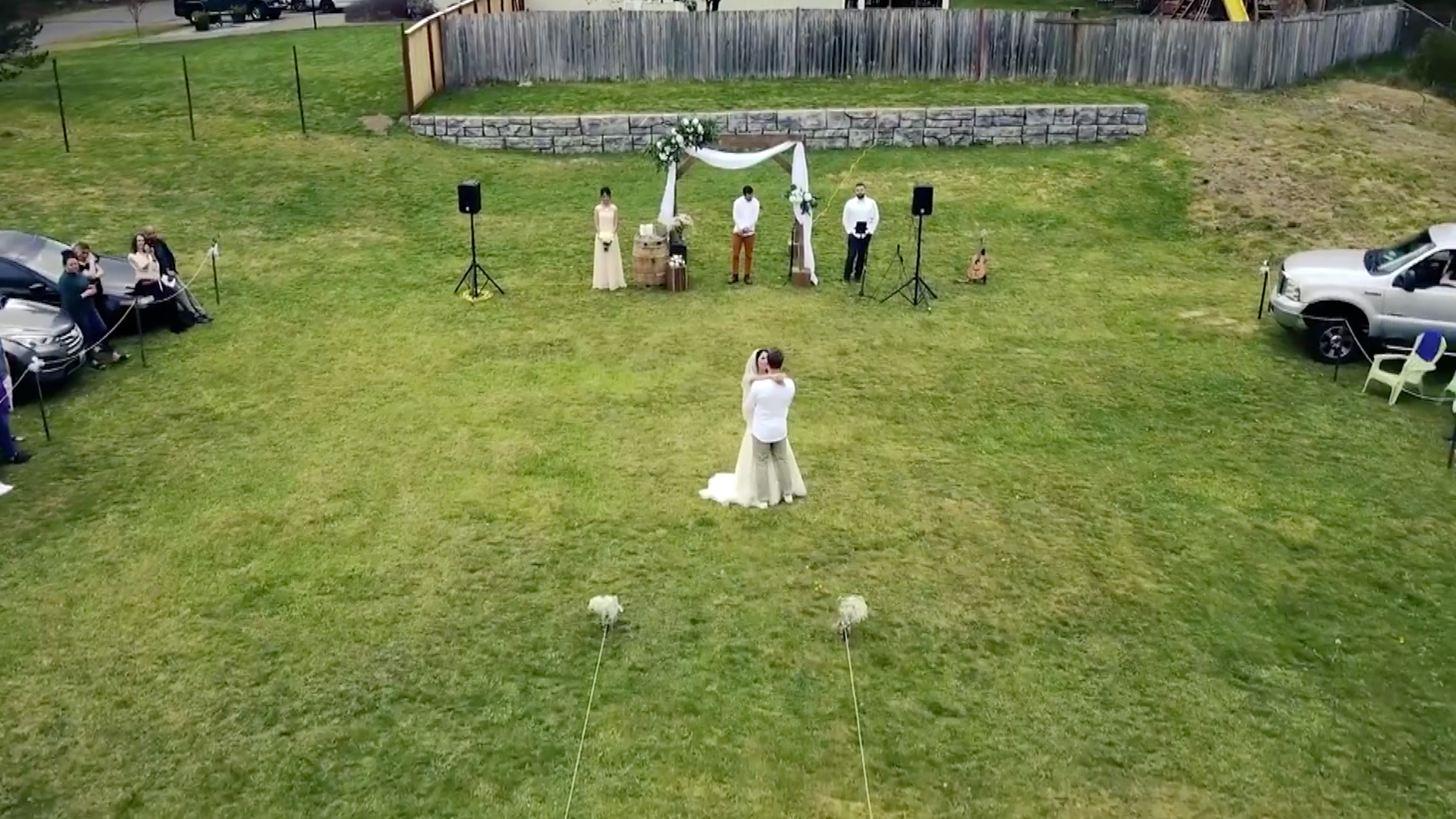 Drone wedding rings