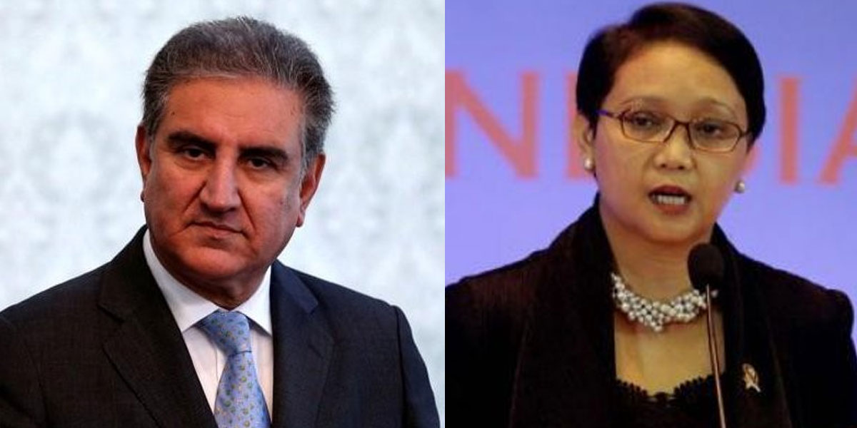 FM Shah Mahmood Qureshi telephone Indonesian Counterpart