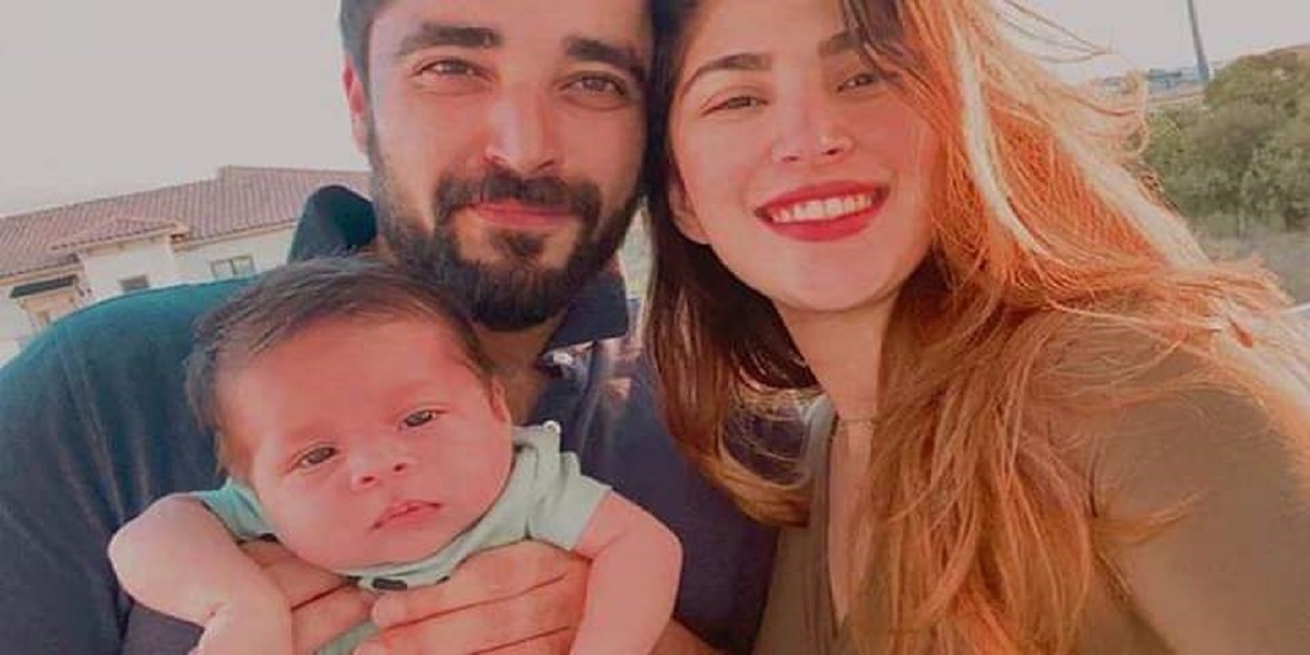 Hamza Ali Abbasi, Naimal Khawar celebrate first wedding anniversary with son