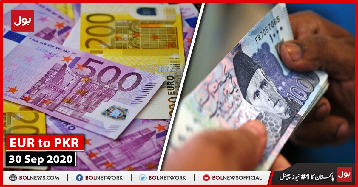 EUR TO PKR 30th September 2020