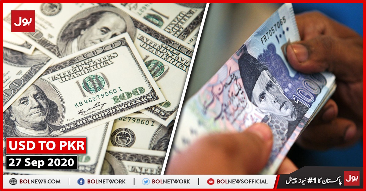 Dollar to PKR, 27 Sept 2020