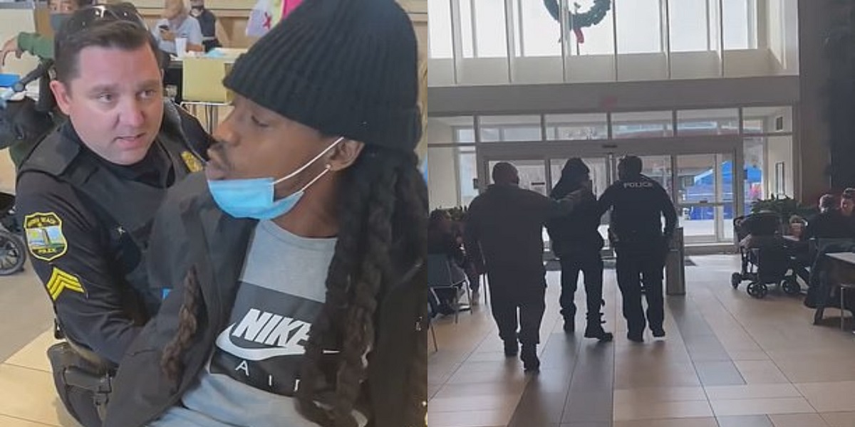 Police handcuff black man Virginia
