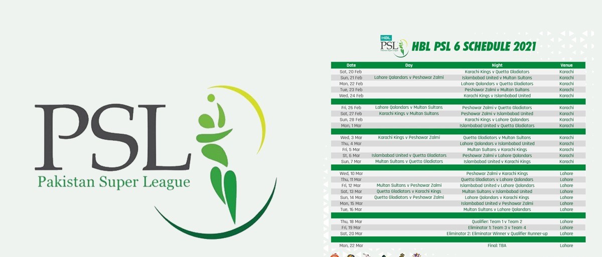 PSL 6 Schedule