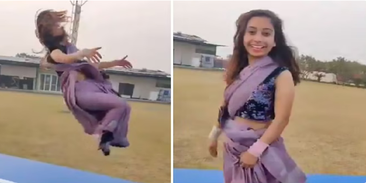 Gymnast does backflips in saree, video will leave your jaw drop!