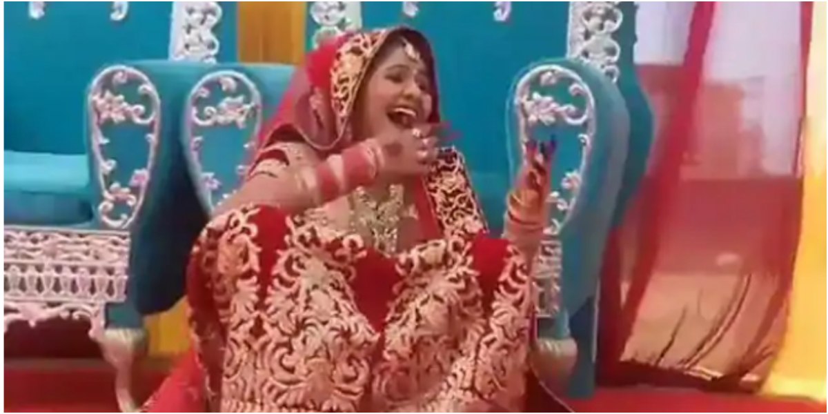 Bride laughing video