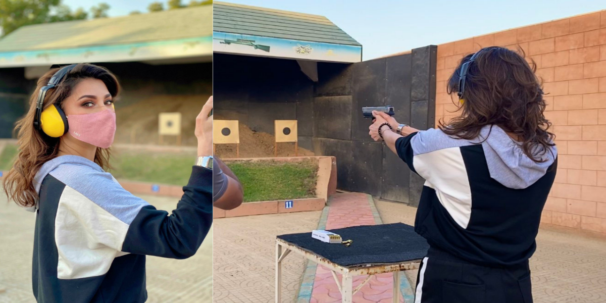 Mehwish Hayat gun lessons