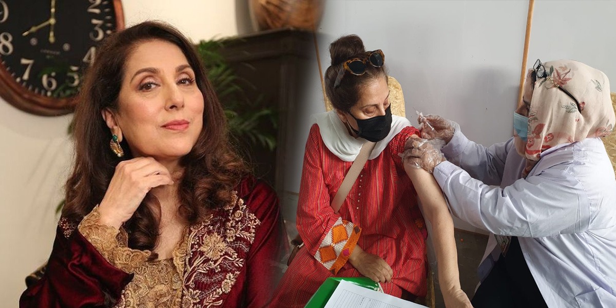 Samina Peerzada vaccine jab