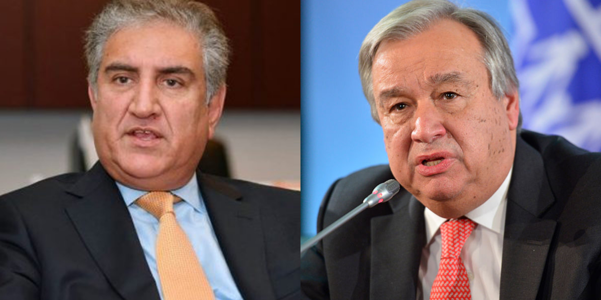 FM Qureshi Calls UN Chief
