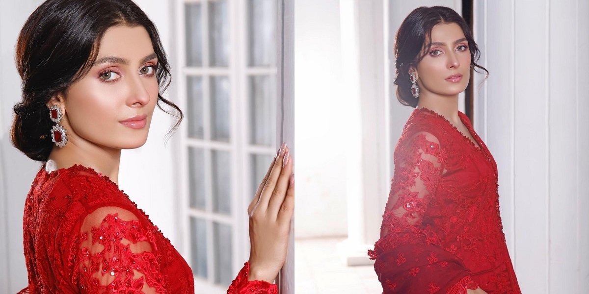 Ayeza Khan red