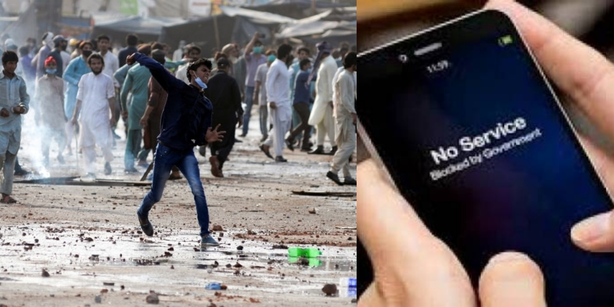 TLP Protests Mobile services suspended in Lahore