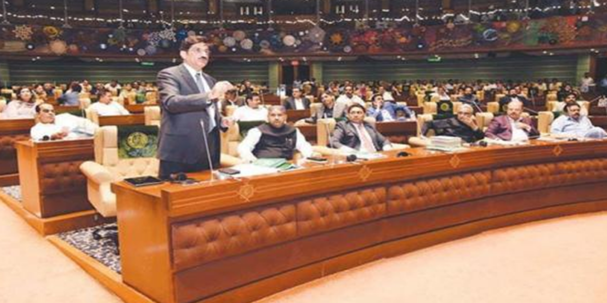 Sindh CM Presenting Budget Amidst Opposition's Hue And Cry