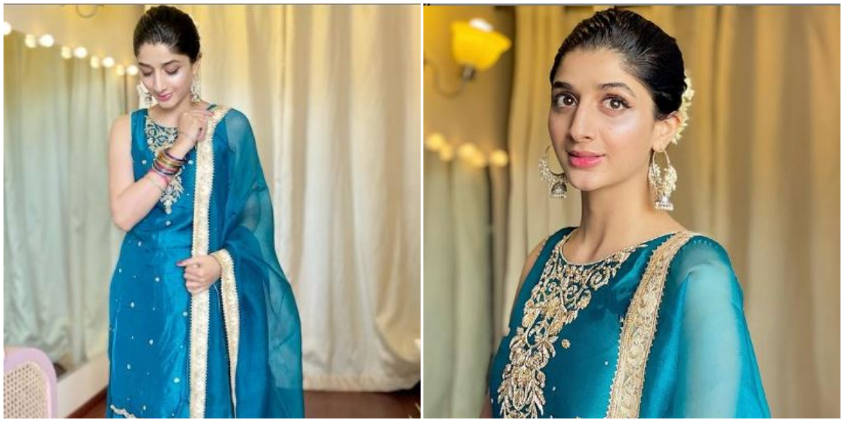 Mawra Hocane Looks Alluring This Eid In Turquoise Dress