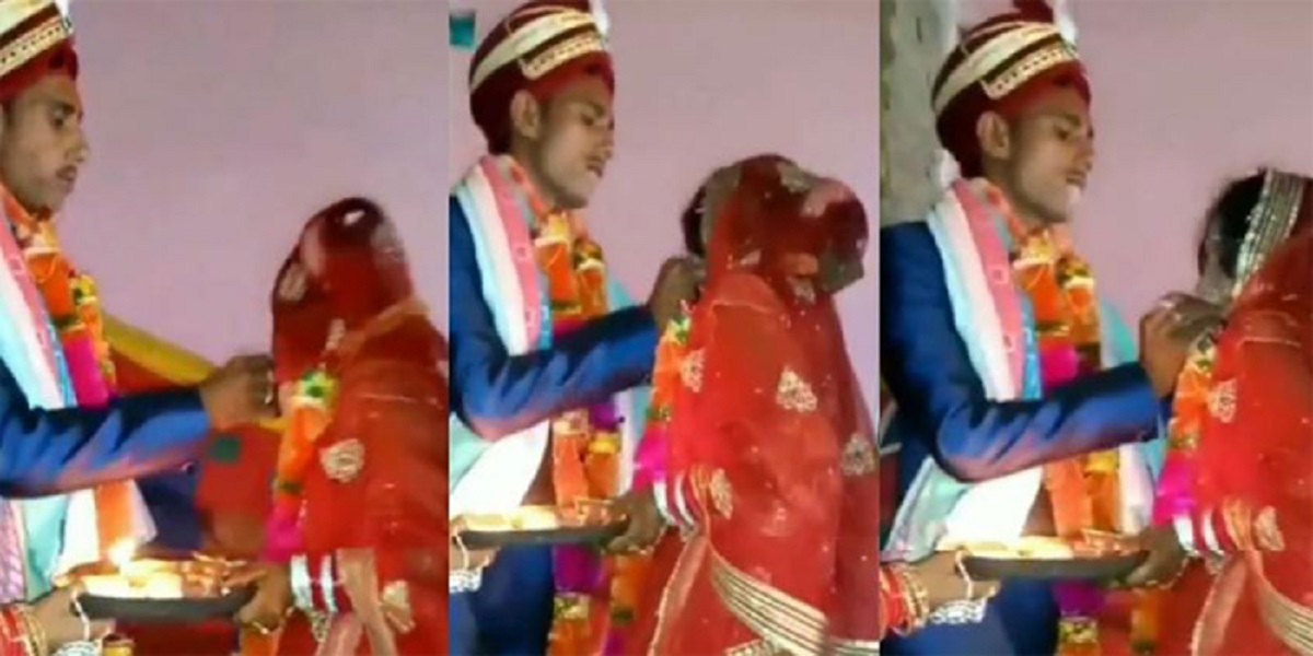 Groom Forcibly Shoves Ladoo Into Bride's Mouth, People Say 'This is Abuse'