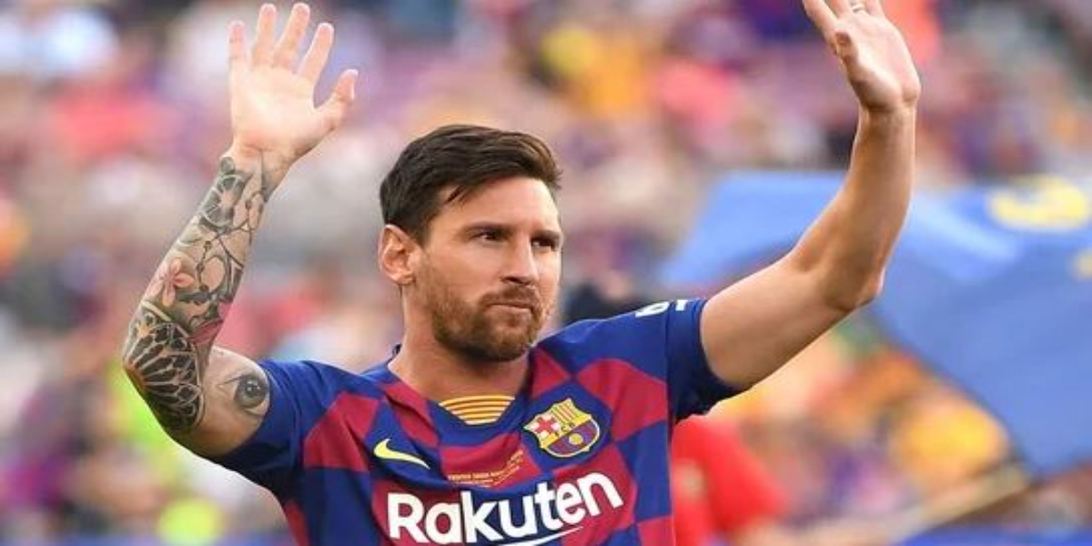 Lionel Messi scored twice to break Pele's record