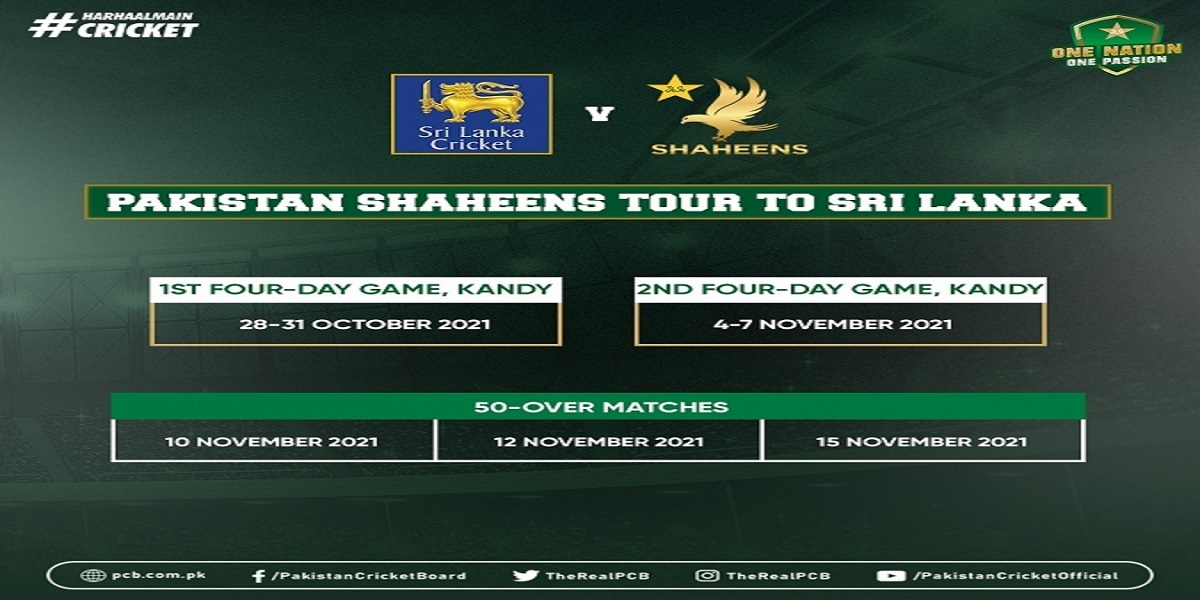 Pakistan Shaheens to tour Sri Lanka from Oct 28 to Nov 15