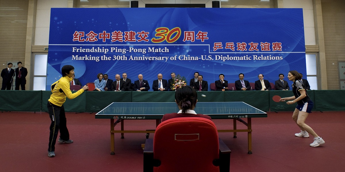 US-China players team up at worlds to mark 'ping-pong diplomacy'