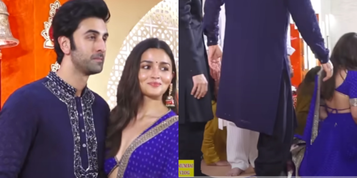 Ranbir Kapoor allegedly kicks Alia Bhatt's lehenga in a viral video