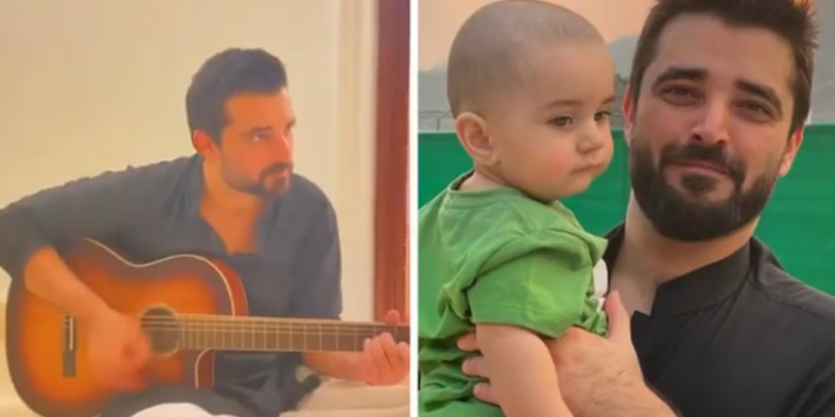 Hamza Ali abbasi’s life jamming session with baby Mustafa