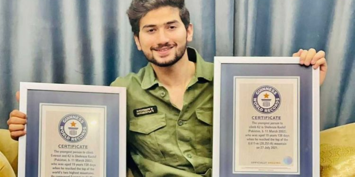 Youngest Pakistani climber Shehroze Kashif sets two new world records