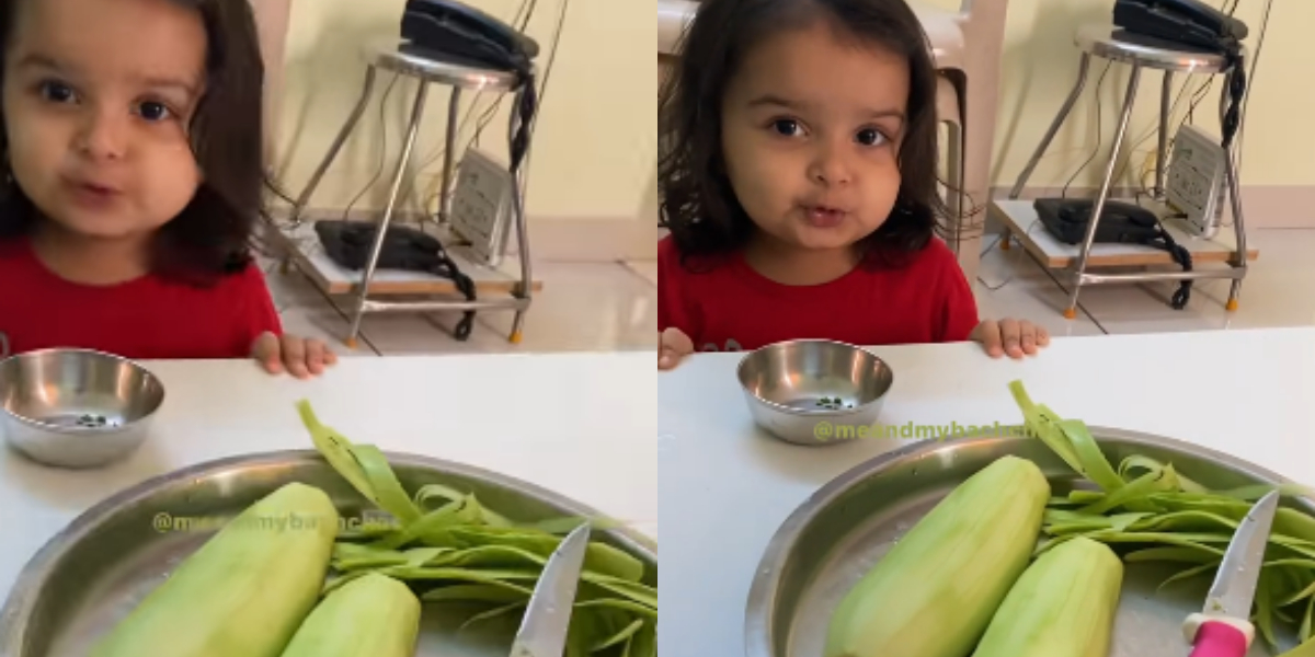 Little girl adorably mispronounces Knife word with 'Kacchu'