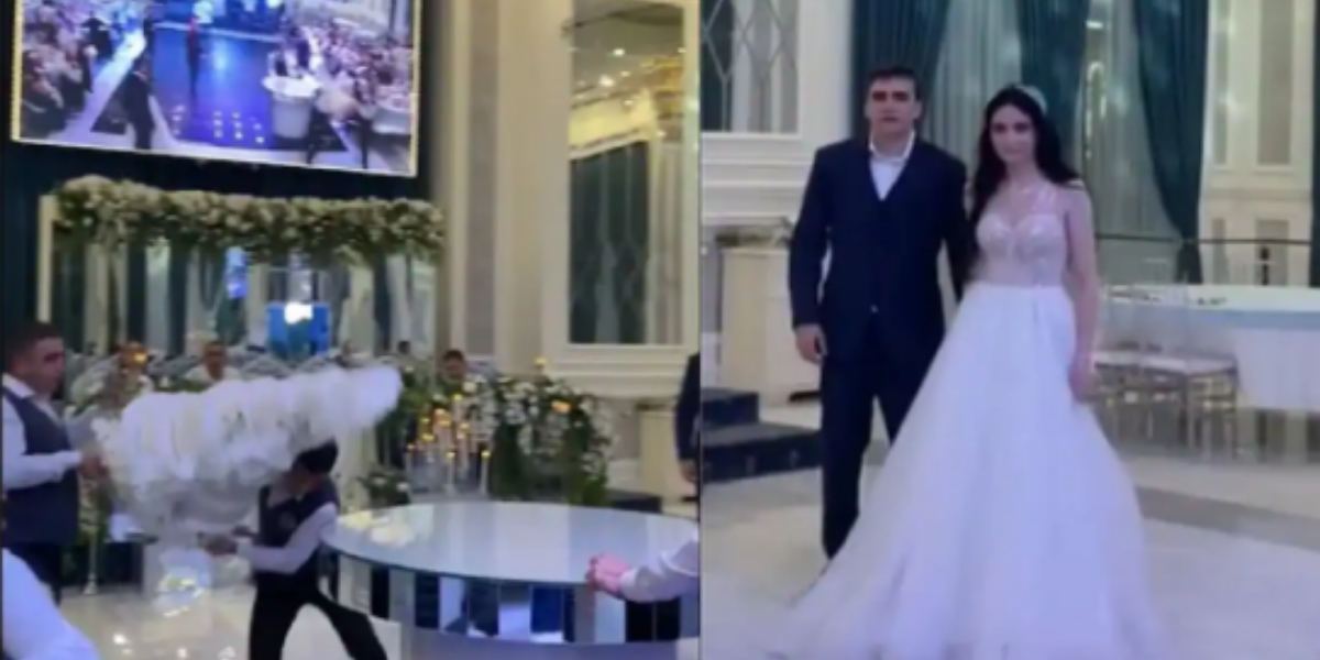 Prank: and Groom wedding cake falls in a viral video, with a twist