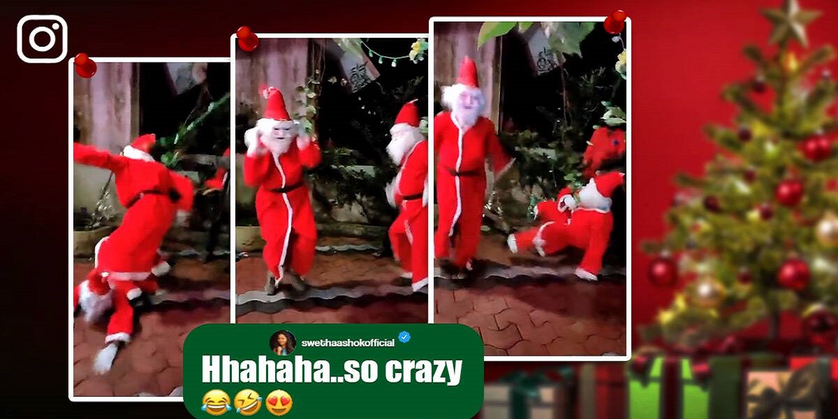 Watch a video Two sloppy Santas dances in Kerala went viral