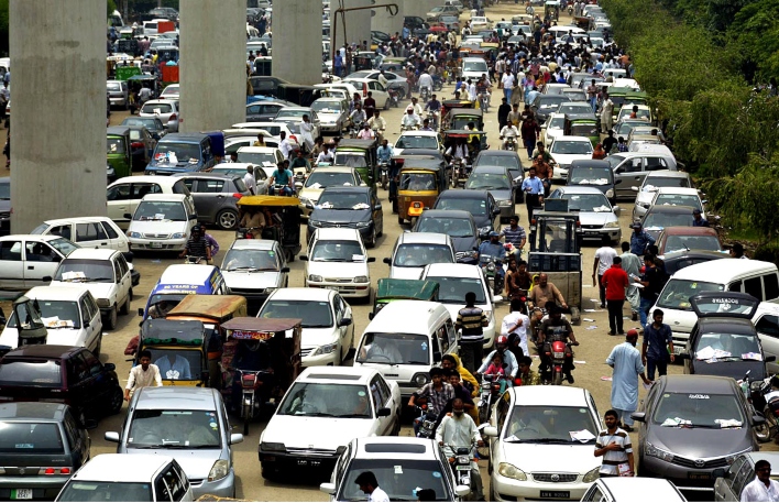 lahore traffic jam