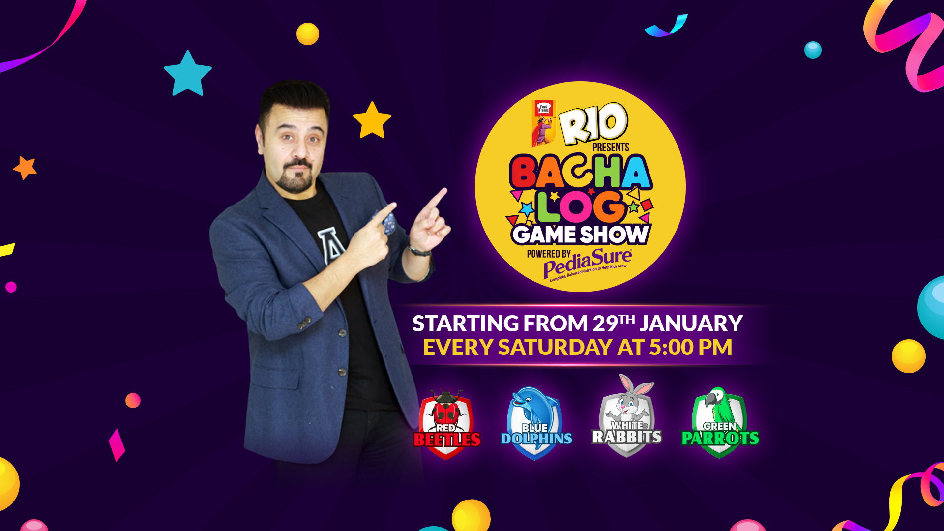 Ahmed Ali Butt to Host Pakistan's First Ever & Biggest Game Show for Kids "Rio Presents Bacha Log Game Show