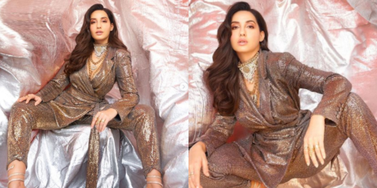 Nora Fatehi sizzles in a glittery outfit, see photos