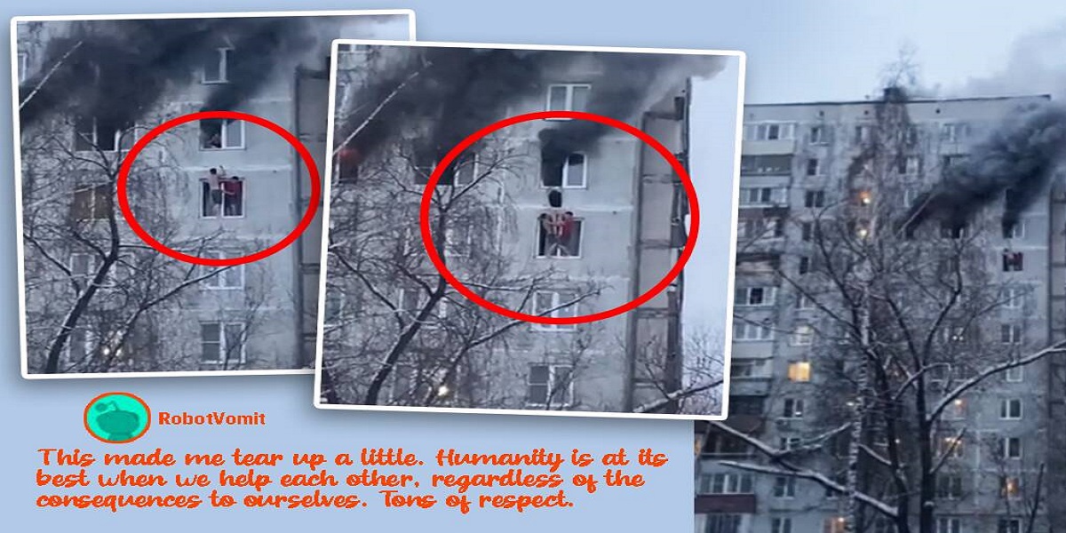 burning building