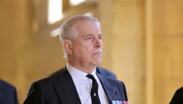 Prince Andrew enjoys his ride around the Windsor Estate