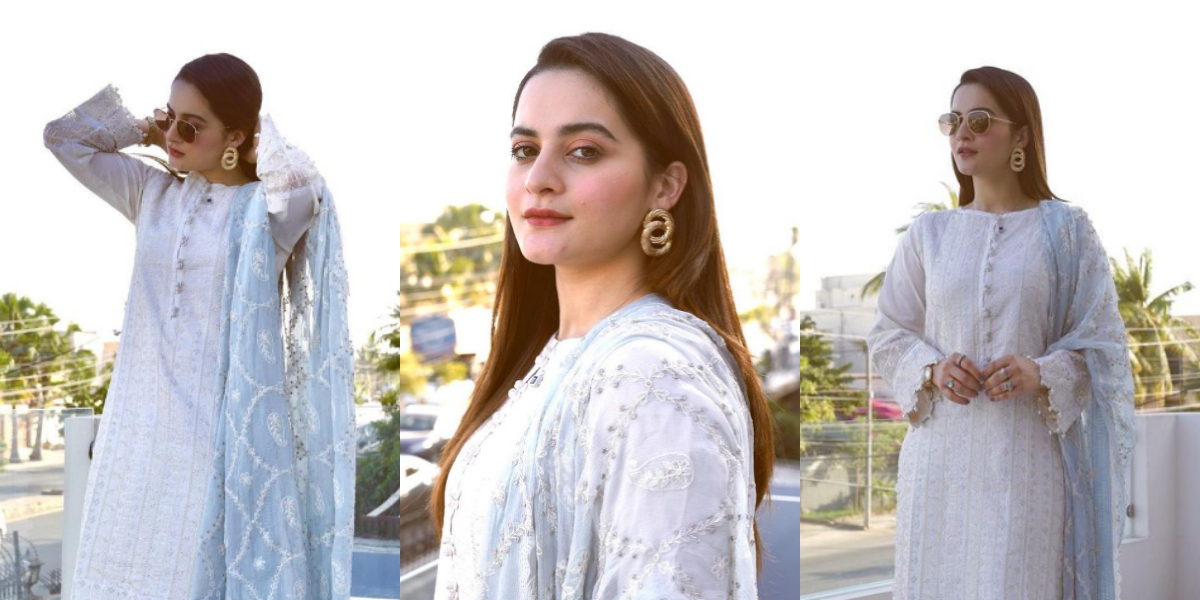 Aiman Khan looks gorgeous in her white outfit