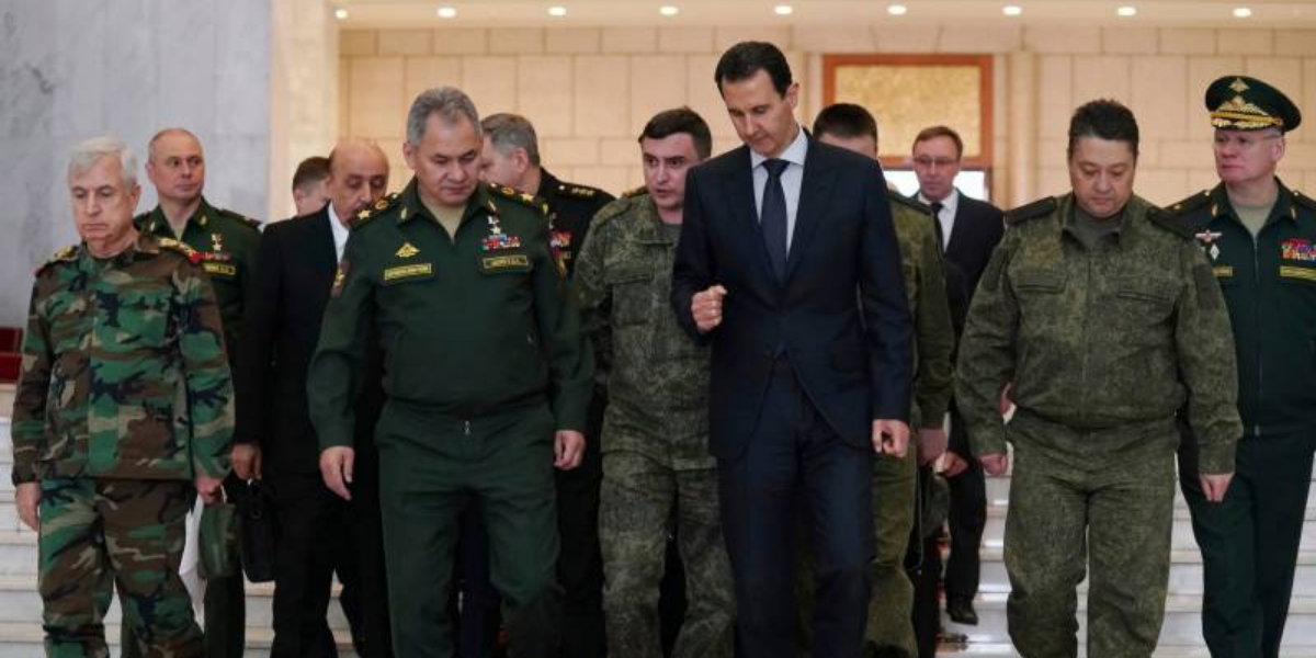 Russia's defence minister in Syria for Assad meeting