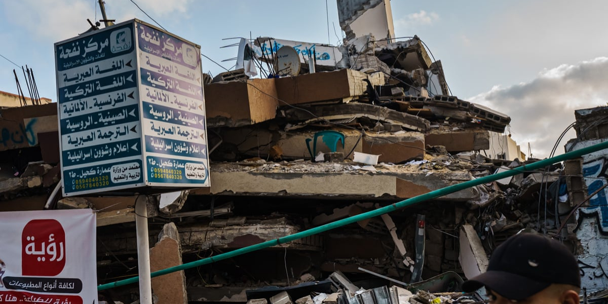 Gaza bookshop destroyed in Israeli air strike reopens