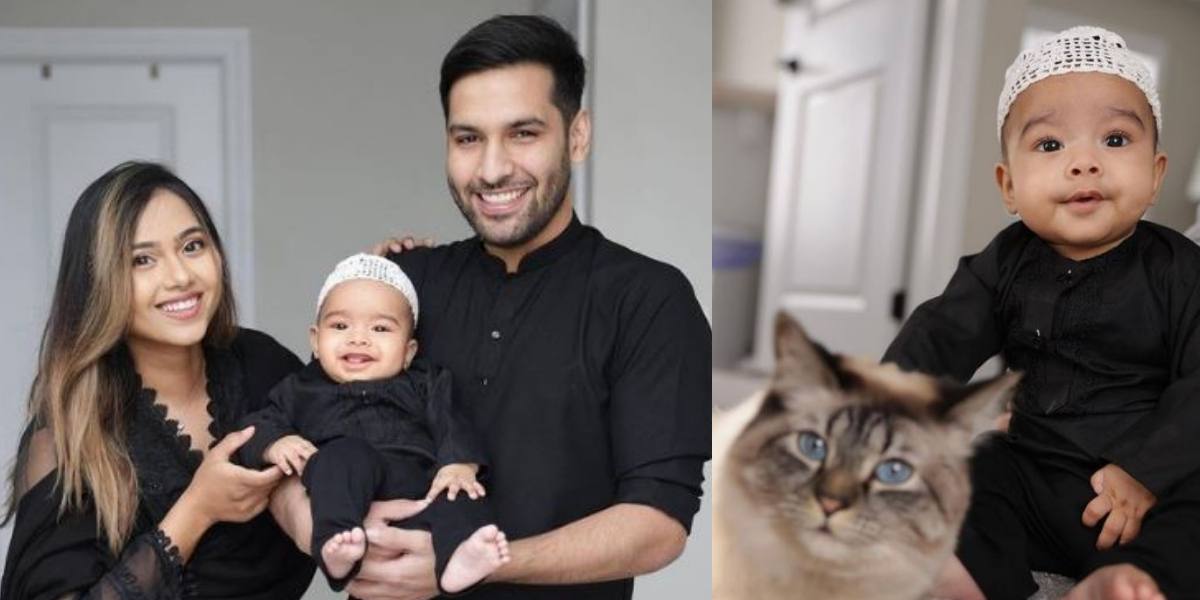 Zaid Ali with Yumnah and son