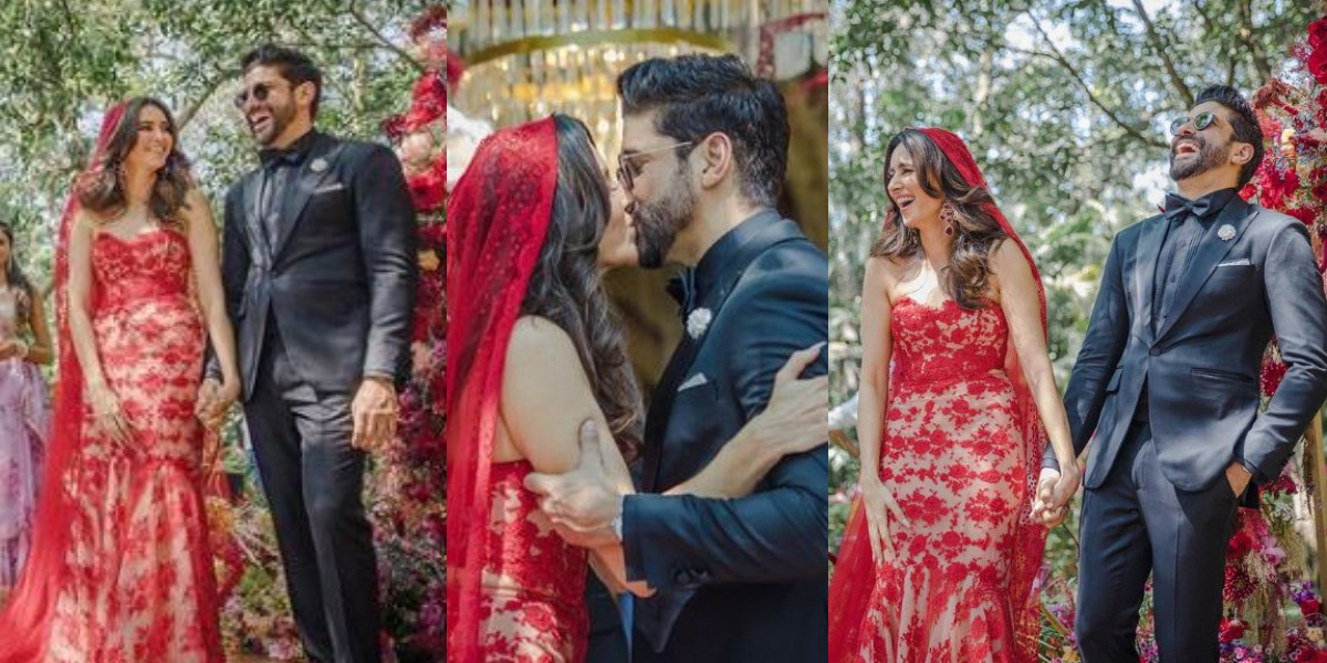 Farhan Akhtar kisses new wife