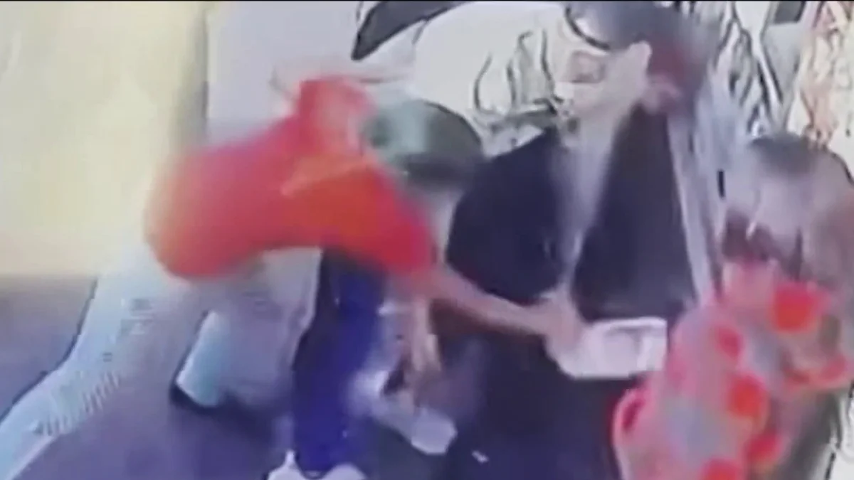 brutally beating