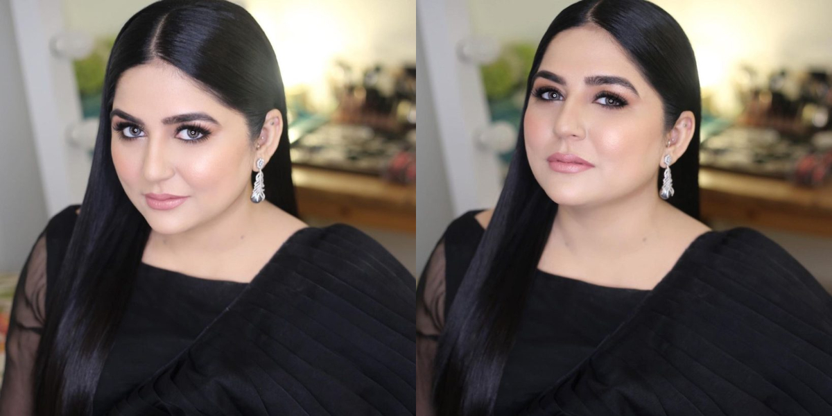 Sanam Baloch turns up the heat in an all-black saree