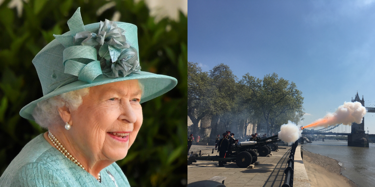 Royal Gun Salutes in Honor of Queen Elizabeth's 96th Birthday